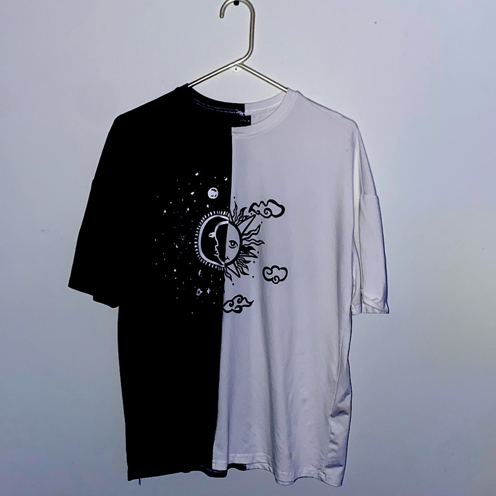 black and white works small short sleeve, shein